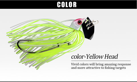 3pcs/lot Fishing Bass bait 10cm 14g 3D Eyes Fishing Jig Bass Lures Rubber Skirt Spinner Buzzbait Lure For Bass