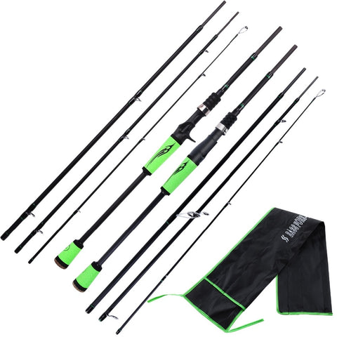 Sougayilang 2019 New Spinning Casting Speed Fishing Rods Porable Light High Carbon 4 Pc Blanks for Travel Freshwater Fishing