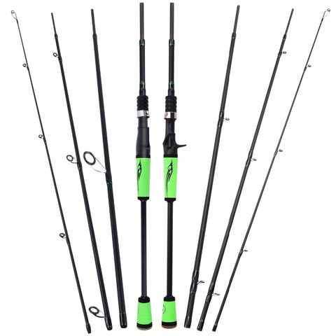 Sougayilang 2019 New Spinning Casting Speed Fishing Rods Porable Light High Carbon 4 Pc Blanks for Travel Freshwater Fishing