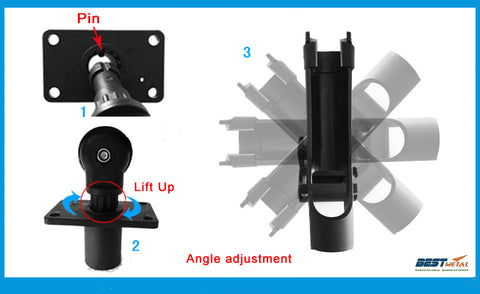 Fishing Rod rack Holders BSET MATEL Rest Adjustable Removable 360 degree Kayak Boat Support Tools Accessories Pole Bracket