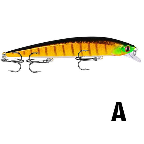 1PCS 14cm 18.5g New Minnow Fishing Lure Bass Trolling Artificial Hard Bait Crankbait Wobblers 3D Eyes for Fishing Carp Pesca