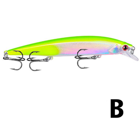 1PCS 14cm 18.5g New Minnow Fishing Lure Bass Trolling Artificial Hard Bait Crankbait Wobblers 3D Eyes for Fishing Carp Pesca