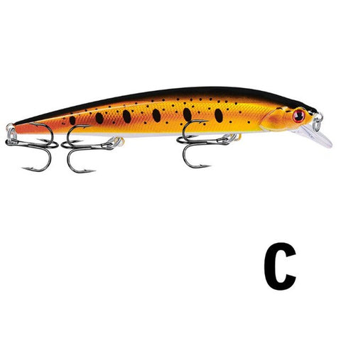 1PCS 14cm 18.5g New Minnow Fishing Lure Bass Trolling Artificial Hard Bait Crankbait Wobblers 3D Eyes for Fishing Carp Pesca