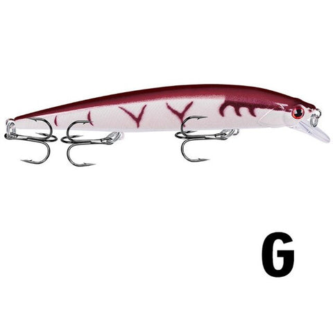 1PCS 14cm 18.5g New Minnow Fishing Lure Bass Trolling Artificial Hard Bait Crankbait Wobblers 3D Eyes for Fishing Carp Pesca