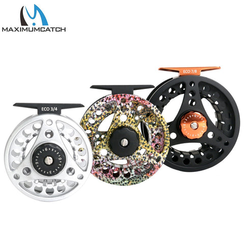 Maximumcatch High Quality ECO 2/3/4/5/6/7/8WT Fly Reel Large Arbor Aluminum Fly Fishing Reel Hand-Changed Fishing Reel