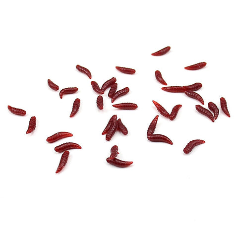 100 pcs 1.5cm 0.12g Maggot Grub Soft Lure Protein Soft Bait Worm Fishing Lures Maggots Grubs Lures Fishing Tackle On Sale JQ02