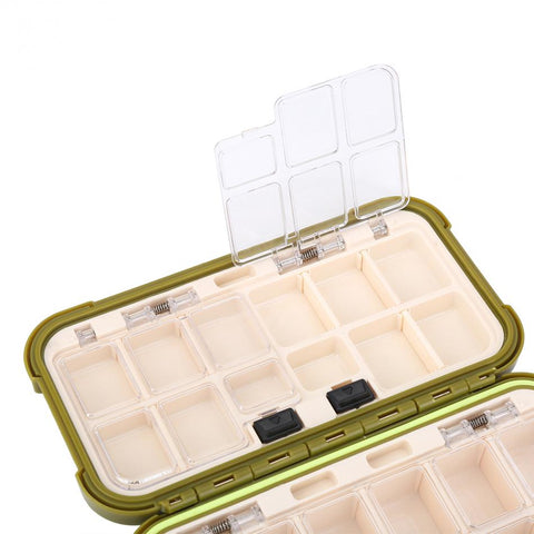 Large 24 Compartments Waterproof Fishing Box Storage Case Double Side Sea Boat Distance Carp Fly Fishing Tackle Accessories Gear