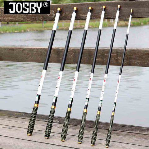 JOSBY Stream Fishing Rods 2.7~7.2M  Carbon Fiber Telescopic Fishing Rod Hand Pole Feeder for Carp Fishing Tenkara,olta,1pclot