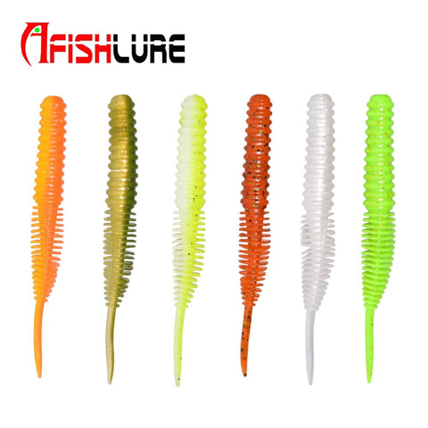 5pcs/lot Soft Lure 100mm 4.5g Plastic Maggot Fishing Bait Esfishing Worms Bass Fishing Lure Artificial Bait Silicone Baits