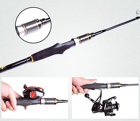 Mavllos Rapid 2.2m Adjustable Telescopic Fishing Rod Casting Spinning Universal L.W. 5-21g 30T Carbon Spinning Fishing Rod Pole