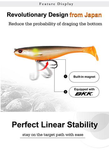 Lurequeen 4~5 PCS Soft Fishing Lure Bait Artificial Swimbait Paddle Tail Lifelike Wobblers Fishing Tackle Janpanese Design