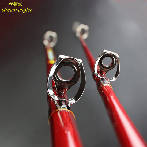 marine boat fishing rod carbon material jigging rod 3 section 1.8m 2.1 2.4m superhard ocean fishing at sea catfish rod