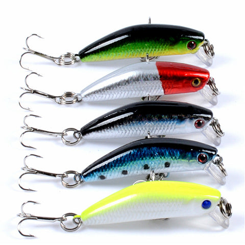 1PCS Floating Minnow Fishing Lure 4.5cm 2.8g Lifelike Plastic Wobbler Crankbaits 3D Eyes Isca Artficial Hard Bait Carp Fishing