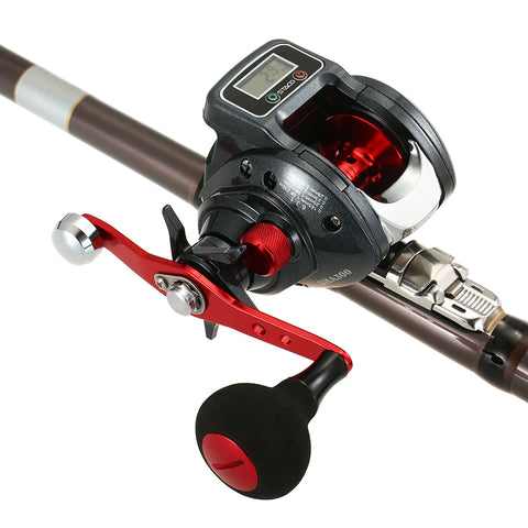 6.3:1 13+1BB Fishing Reel Left / Right Hand Low Profile Line Counter Fishing Tackle Gear with Digital Display Carretilha Pesca