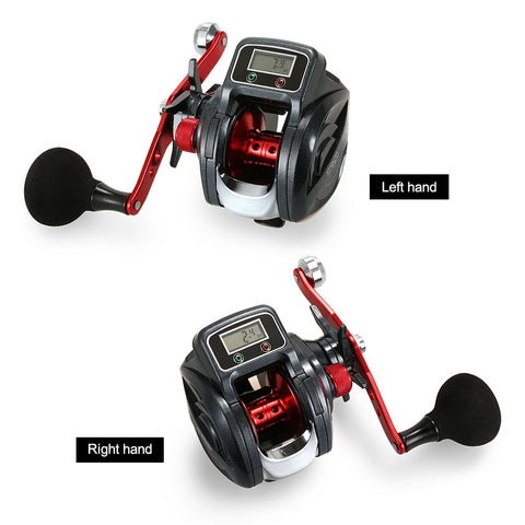 6.3:1 13+1BB Fishing Reel Left / Right Hand Low Profile Line Counter Fishing Tackle Gear with Digital Display Carretilha Pesca