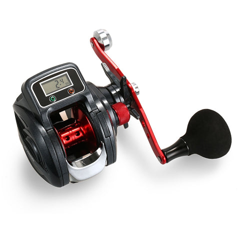 6.3:1 13+1BB Fishing Reel Left / Right Hand Low Profile Line Counter Fishing Tackle Gear with Digital Display Carretilha Pesca