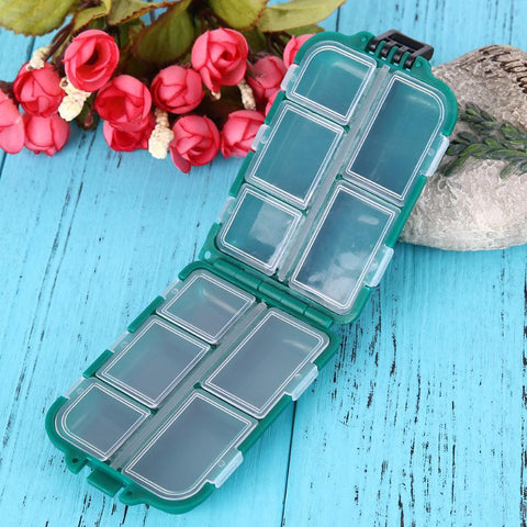 Plastic Fishing Tackle Box Small Accessory Box Pesca Square Fishhook Box Iscas Medicine Storage Case for Camping Hiking Pesca