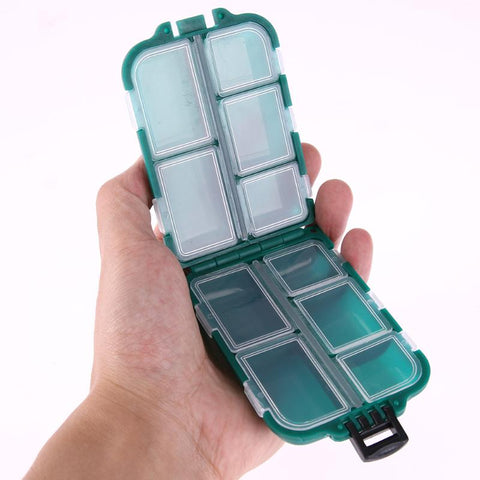 Plastic Fishing Tackle Box Small Accessory Box Pesca Square Fishhook Box Iscas Medicine Storage Case for Camping Hiking Pesca