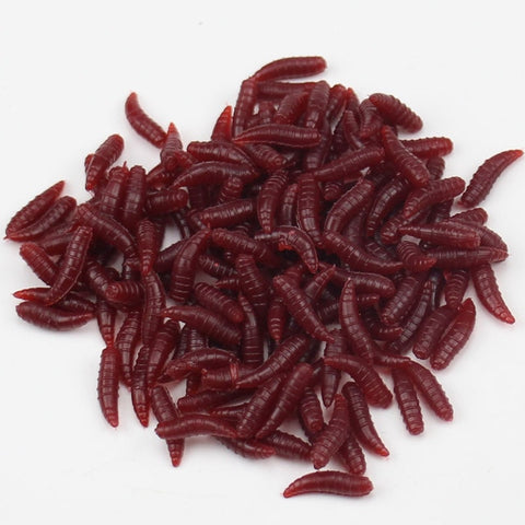 100 pcs 1.5cm 0.12g Maggot Grub Soft Lure Protein Soft Bait Worm Fishing Lures Maggots Grubs Lures Fishing Tackle On Sale JQ02