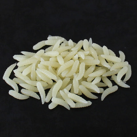 100 pcs 1.5cm 0.12g Maggot Grub Soft Lure Protein Soft Bait Worm Fishing Lures Maggots Grubs Lures Fishing Tackle On Sale JQ02