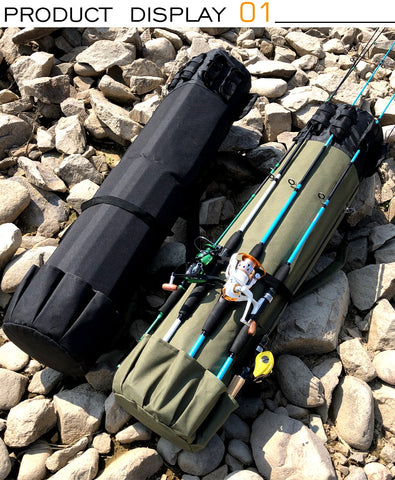 GHOTDA Fishing Bag Portable Multifunction Nylon Fishing Bags Fishing Rod Bag Case Fishing Tackle Tools Storage Bag