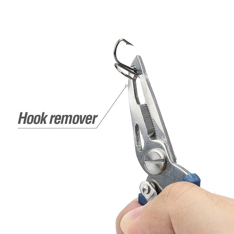 DONQL Multifunctional Fishing Pliers Scissors Line Cutter Hook Remover Fishing Clamp Accessories Tools With Lanyards Spring Rope