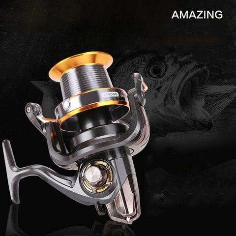 Double Brake Design Carp Fishing Reel Super Strong Carp Fishing Feeder Spinning Reel Spinning Wheel Type Fishing Wheels Casting