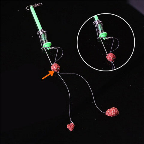 Universal Automatic Fishing Double Hook Ejection Full Speed All The Water Lazy Fishing Tools* ZW