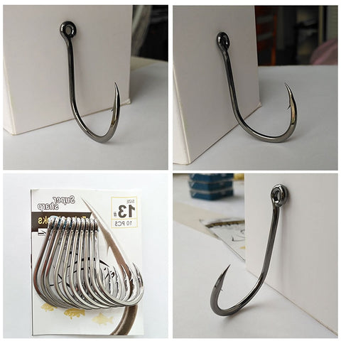 10pcs Iron plate hook heavy tuna iron plate hook Sturgeon herring hook Big fish  hook Fishing tool accessories