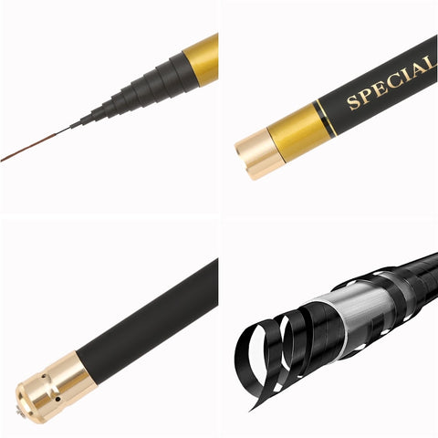 2019 Power Hand Pole Fishing Rod Ultra Hard Super Light Extra Long High Carbon 8/9/10/11/12/13M Telescopic Rod Stick Spare Tip