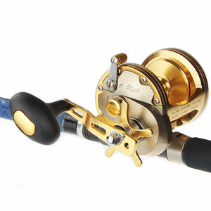 Singnol High-end Full Metal Gold ACT351 Drum Reels Casting Large Model Big Fish Trolling Wheel Deep Sea Iron Boat Fishing Reel