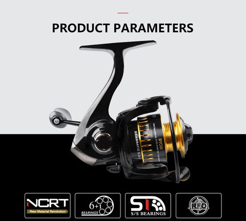RYOBI ULTRA POWER 500/800/1000 Spinning Fishing Reel  mini wheels 6+1BB feeder fishing Saltewater Carp Fishing Reel metal spool
