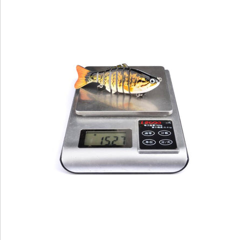 1pcs/Winter fishing gear Bionic Multi-section Swim hard bait10cm/15.5g Artificial Wobbler Rotating Trolling pike carp crank lure