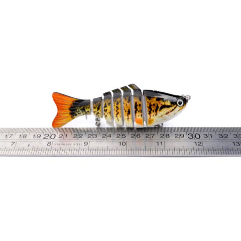 1pcs/Winter fishing gear Bionic Multi-section Swim hard bait10cm/15.5g Artificial Wobbler Rotating Trolling pike carp crank lure