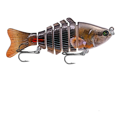 1pcs/Winter fishing gear Bionic Multi-section Swim hard bait10cm/15.5g Artificial Wobbler Rotating Trolling pike carp crank lure