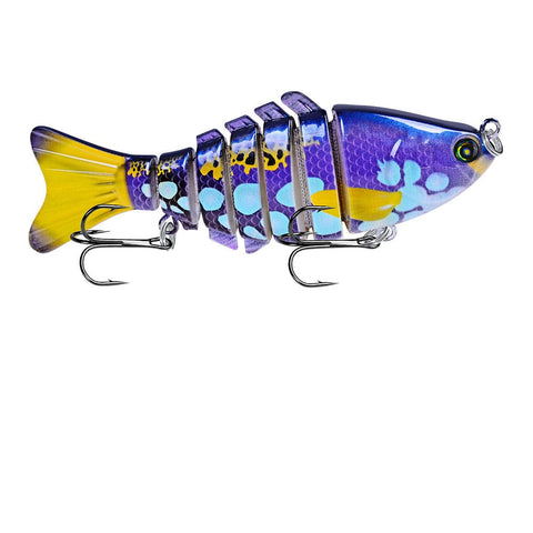 1pcs/Winter fishing gear Bionic Multi-section Swim hard bait10cm/15.5g Artificial Wobbler Rotating Trolling pike carp crank lure