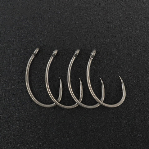 100pcs Teflon Coating High Carbon Stainless Steel Barbless Hooks 8012 Fishing Hook Fishing Tool Accessories