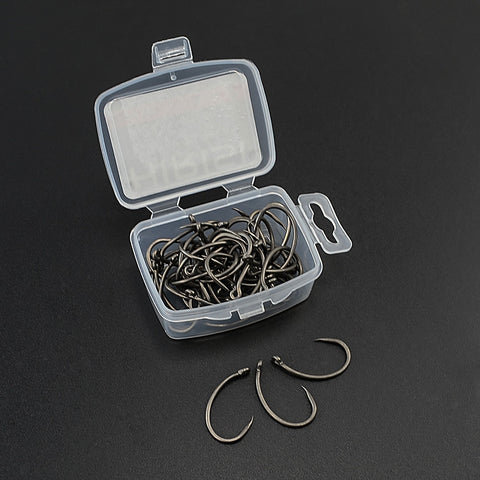 100pcs Teflon Coating High Carbon Stainless Steel Barbless Hooks 8012 Fishing Hook Fishing Tool Accessories