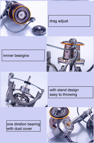 YUYU Sea Fishing Reel Spinning carp fishing Metal Spool 6+1BB reel Catfish fish spinning reel Surfcasting reel Fishing Reel