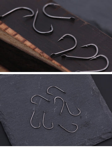 20PCS/lot 1-13# High carbon steel Izu Crooked Barbed Fishhook Black Flat carp fishing hooks set Accessories tool tackle