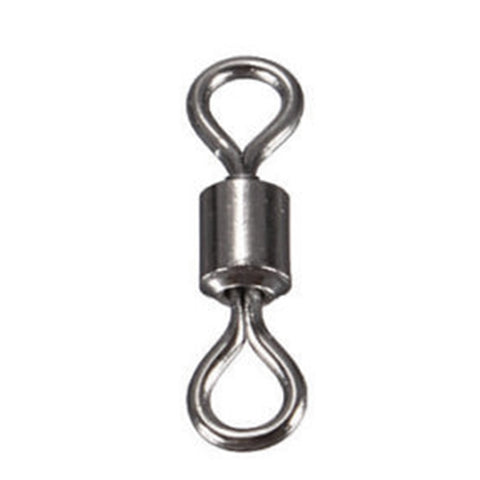 100Pcs Ball Bearing Swivel Solid Rings Fish Connector Round 8 Shape Eye Rolling Swivels Rig Sea Carp Fishing Tools #22