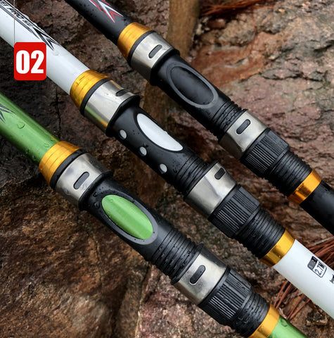 GHOTDA 2.1M -3.6M Carp Fishing Rod feeder Hard FRP Carbon Fiber Telescopic Fishing Rod fishing pole