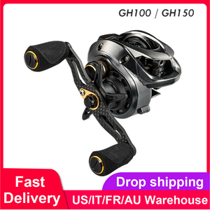 Fishing Reel GH100 GH150 7.2:1 Carp Baitcast Casting PW100 Fishing Reels Long-range Throwing Magnetic Brake Anti-explosive Line
