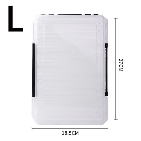 New LINNHUE Double Sided Plastic Fishing Lure Box 14 Compartments Minnow Bait Lures Boxes Storage Box Fishing Tackle Accessories