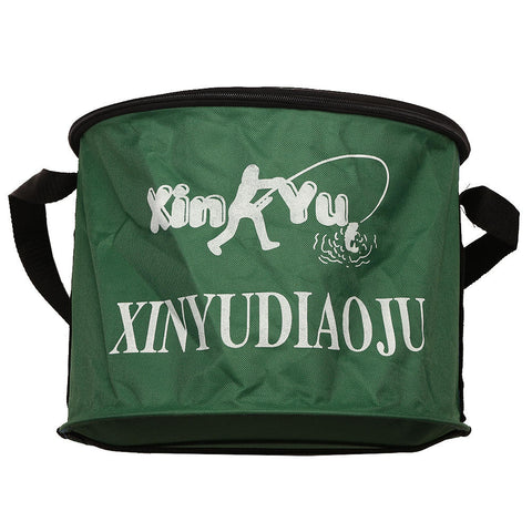 25cm Portable Foldable Canvas Bucket Shrink Carp Fishing Accessories Fishing Tackle Round For Live Fish Water Storage