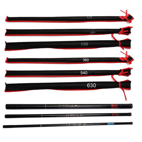 2.7M/3.6M/4.5M/5.4M/6.3M/7.2M Mini Fiberglass Spinning Fishing Rod Portable Hand Pole Telescopic Stream Fishing Rod