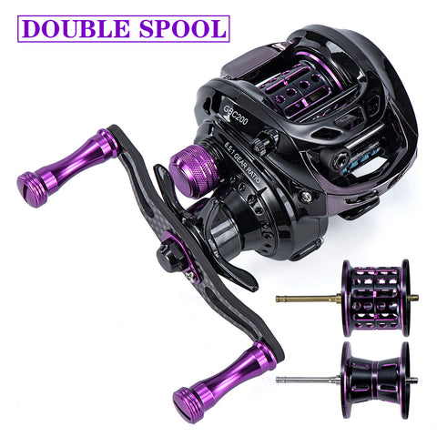 Hot sale!GBC200 142g UltraLight Carbon Fiber BFS Baitcasting Fishing Reel Left Right Hand Double Spool Fishing Bait Casting Reel