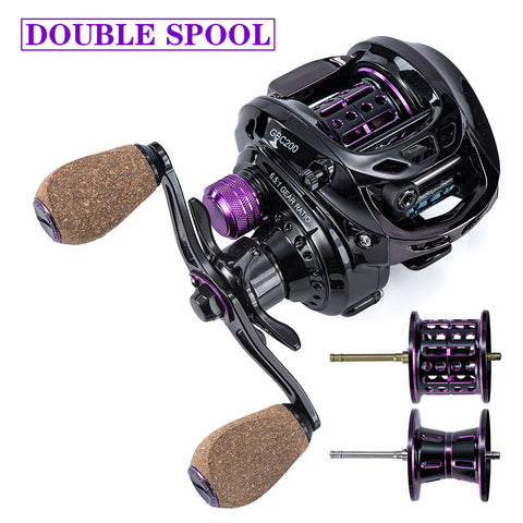 Hot sale!GBC200 142g UltraLight Carbon Fiber BFS Baitcasting Fishing Reel Left Right Hand Double Spool Fishing Bait Casting Reel