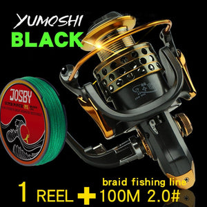 New Fishing Coils 13 + 1BB 5.5: 1 Full Metal Fish Feeder Mlinete Spinning Reels Baitcasting Reel Sea Rock Bait Fishing Hot Wheel