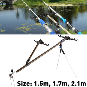 Multifunctional Fishing Rod Stand Adjustable Retractable Carp Stand Holder Fishing Pole Stand Tackle Accessory Bracket Carp